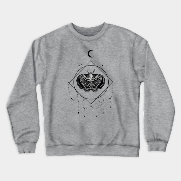 Moth Tattoo Design Crewneck Sweatshirt by Uqhkenzie